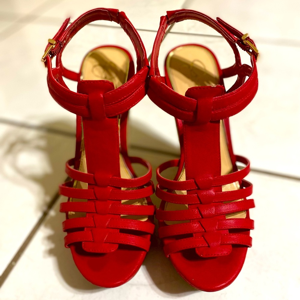 Jessica Simpson red shoes
